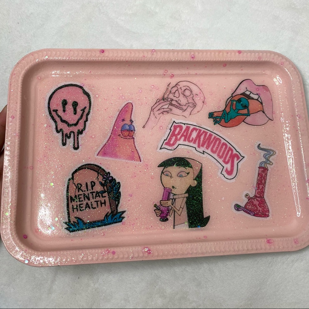 Monochromatic Pink Rolling tray